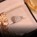 Kristallen Draaiende Mode Ring