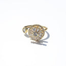 Kristallen Draaiende Mode Ring