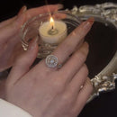 Kristallen Draaiende Mode Ring