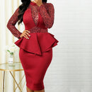 Midi Bodycon Jurk met Pailletten