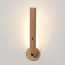 LED 360° rotatable wooden wall lamp