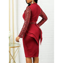 Midi Bodycon Jurk met Pailletten