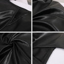 Zwarte bodycon leren jurk