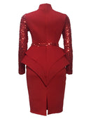 Midi Bodycon Jurk met Pailletten