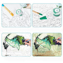Green tree paint by numbers kit 