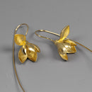Magnolia Flower Dangle Earring
