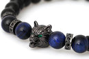 Wolf tiger eye bead bracelet