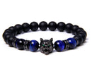 Wolf tiger eye bead bracelet