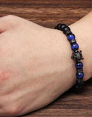 Wolf tiger eye bead bracelet