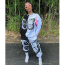 Vlinder Print Katoenen Tracksuit