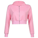 Extra Slim Crimped Zip-Up Hoodie
