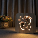Design wooden table lamp.