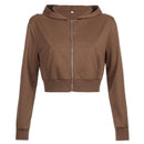 Extra Slim Crimped Zip-Up Hoodie