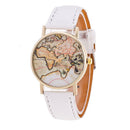 Retro Wereldkaart Horloge