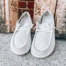 Women's Canvas Lace-Up Loafers