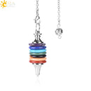 Seven Chakras Pendulum Necklace - The Spiritual Life Guide
