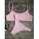 Bikini set with pleats