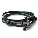 Mannen Leren Anker Armband