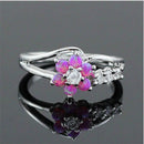 Flower Opal Crystal Ring