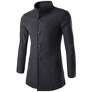 Men's Trench Coat with stand-up collar