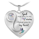 God Has You In His Arms Hummingbird Necklace
