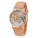 Retro Wereldkaart Horloge