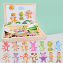Magnetic drawing and puzzle board