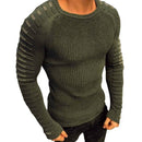 Lange Geplooide gebreide Pullover Voor heren
