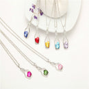 Drift Bottle Crystal Heart Necklace