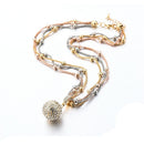 Gold Bullet Rock Crystal Necklace