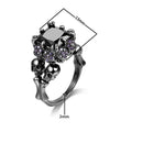 BLACK RODIUM PLATED DEMON PRINCESS RING