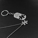 The Love Between Us Will Be Forever and Ever Puzzel Halsketting