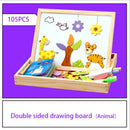 Magnetic drawing and puzzle board