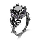 BLACK RODIUM PLATED DEMON PRINCESS RING