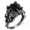 BLACK RODIUM PLATED DEMON PRINCESS RING