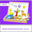 Magnetic drawing and puzzle board