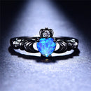 Fire Opaal Hart Ring
