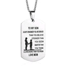 From Mom to Son - Roestvrij staal Dog Tag Ketting