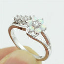 Flower Opal Crystal Ring