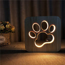 Design wooden table lamp.