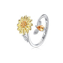 Zonnebloem Angst Ring