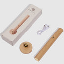 LED 360° rotatable wooden wall lamp