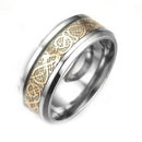 Luminous Celtic Dragon Ring