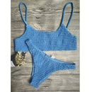 Bikini set with pleats