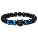 Wolf tiger eye bead bracelet