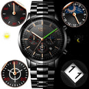 Military Black Steel Horloge