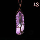 Levensboom Kristallen Hanger Ketting