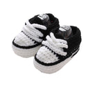 Knitted lace-up shoes