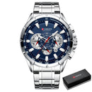 Curren 3 wijzerplaten Chronograaf Luxe Polshorloge