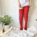Over-the-knee knitted socks